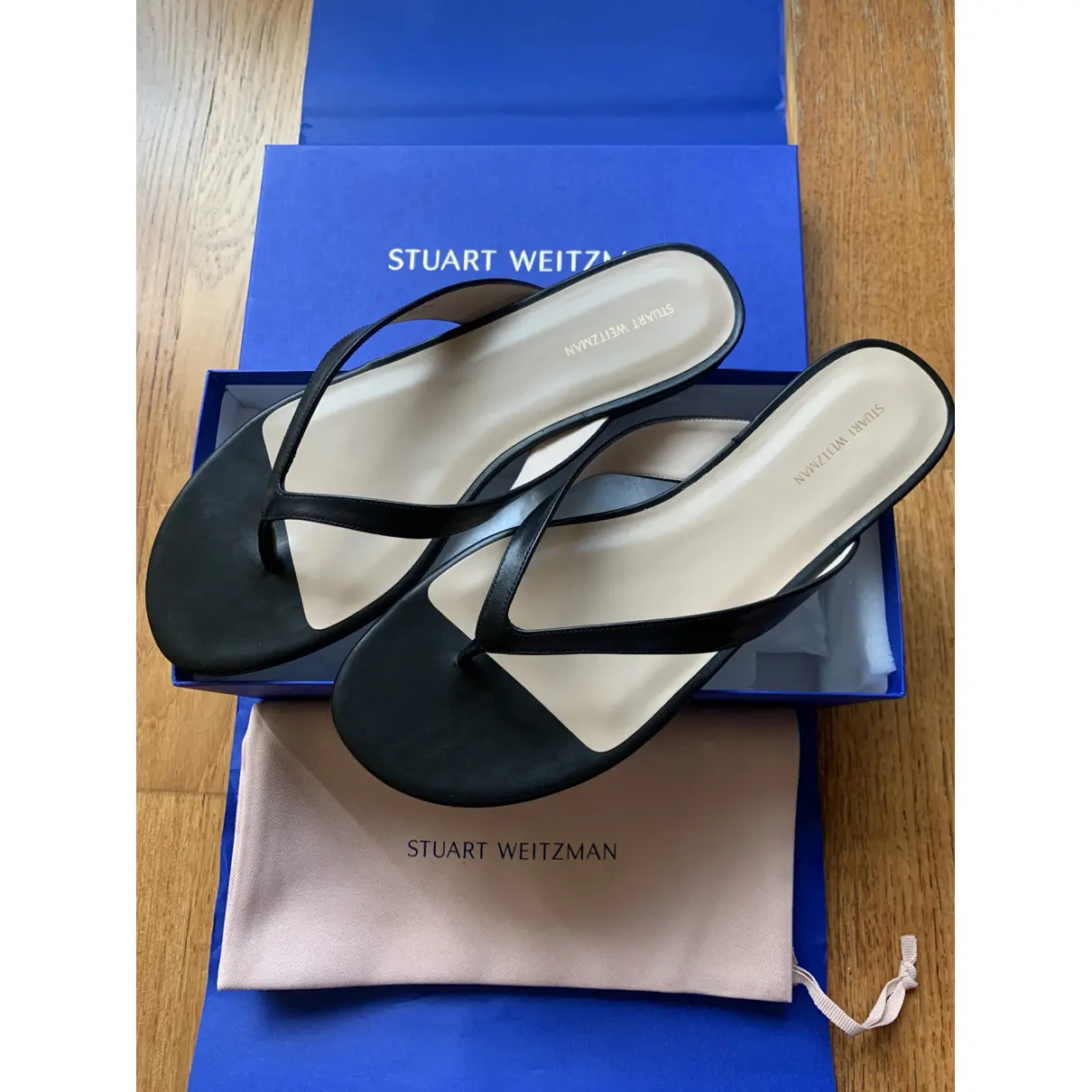 Buy Stuart Weitzman Leather flip flops online