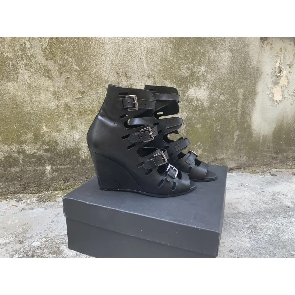 Surface To Air Leather buckled boots for sale