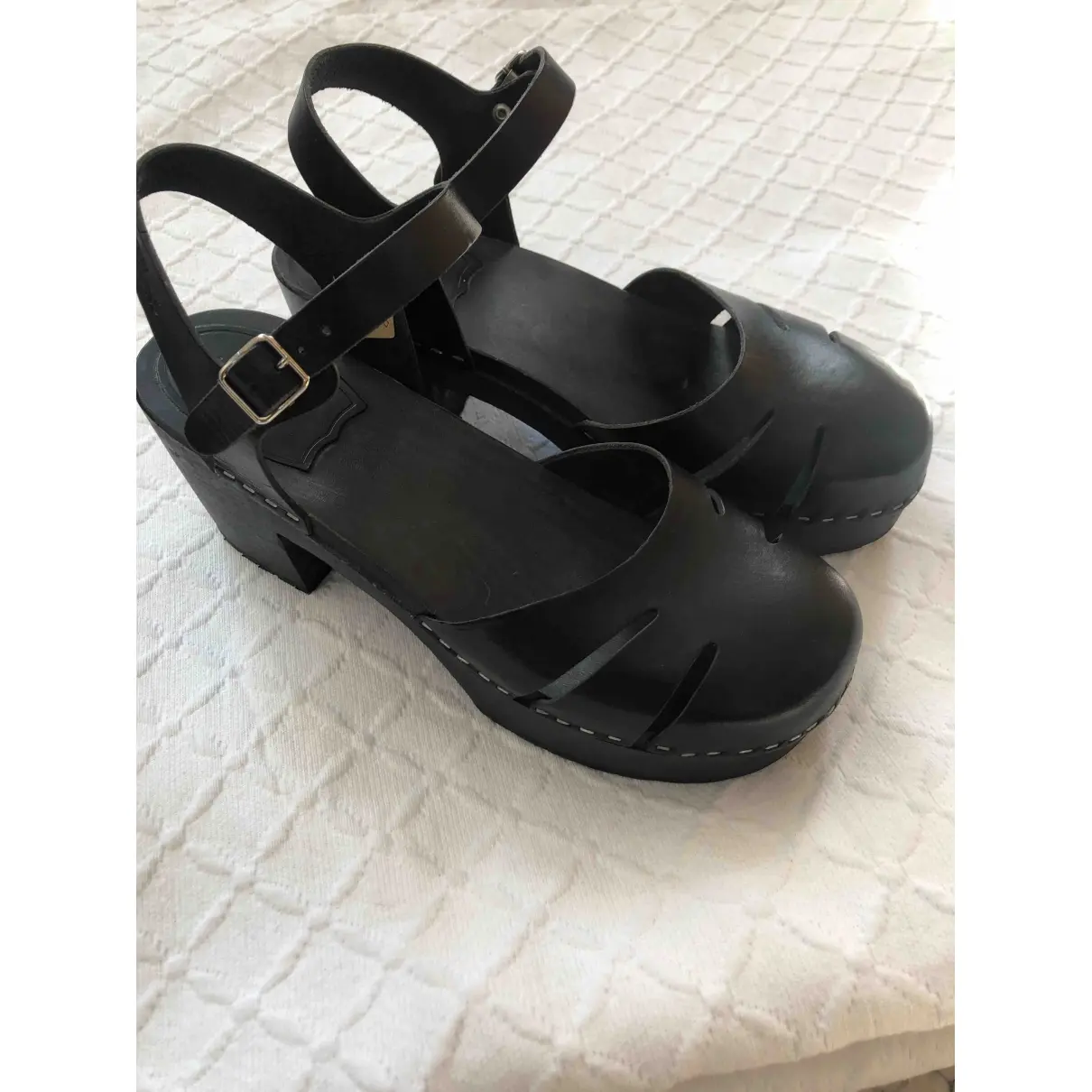 Swedish Hasbeens Leather mules & clogs for sale