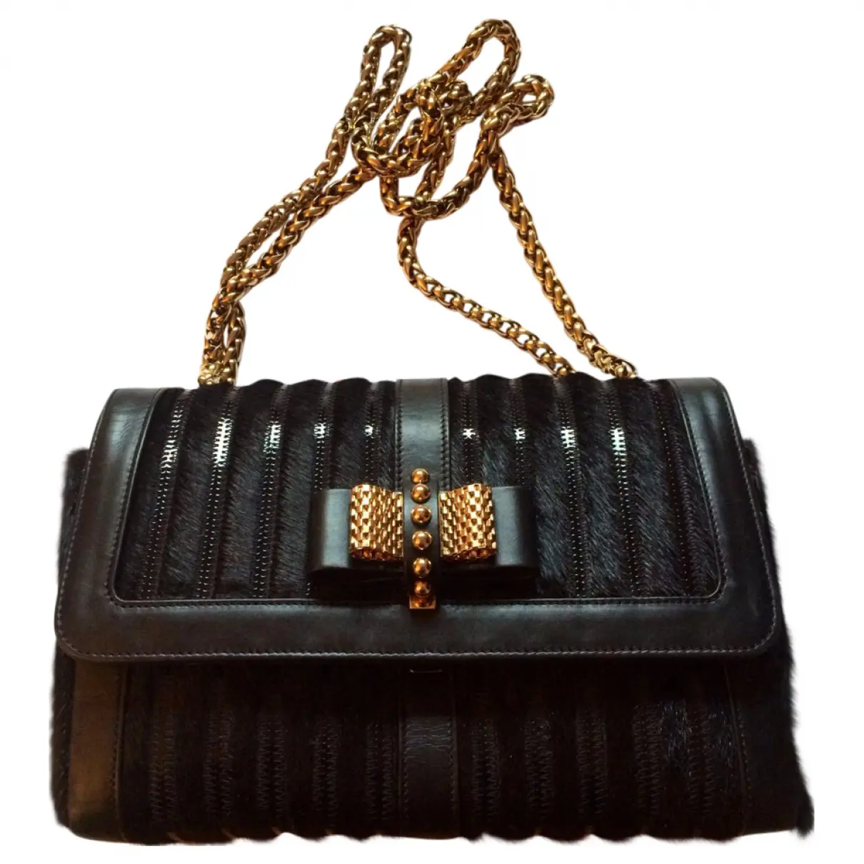 Black Leather Handbag Christian Louboutin