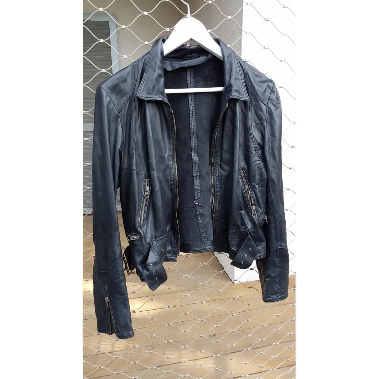 Sylvie Schimmel Leather biker jacket for sale
