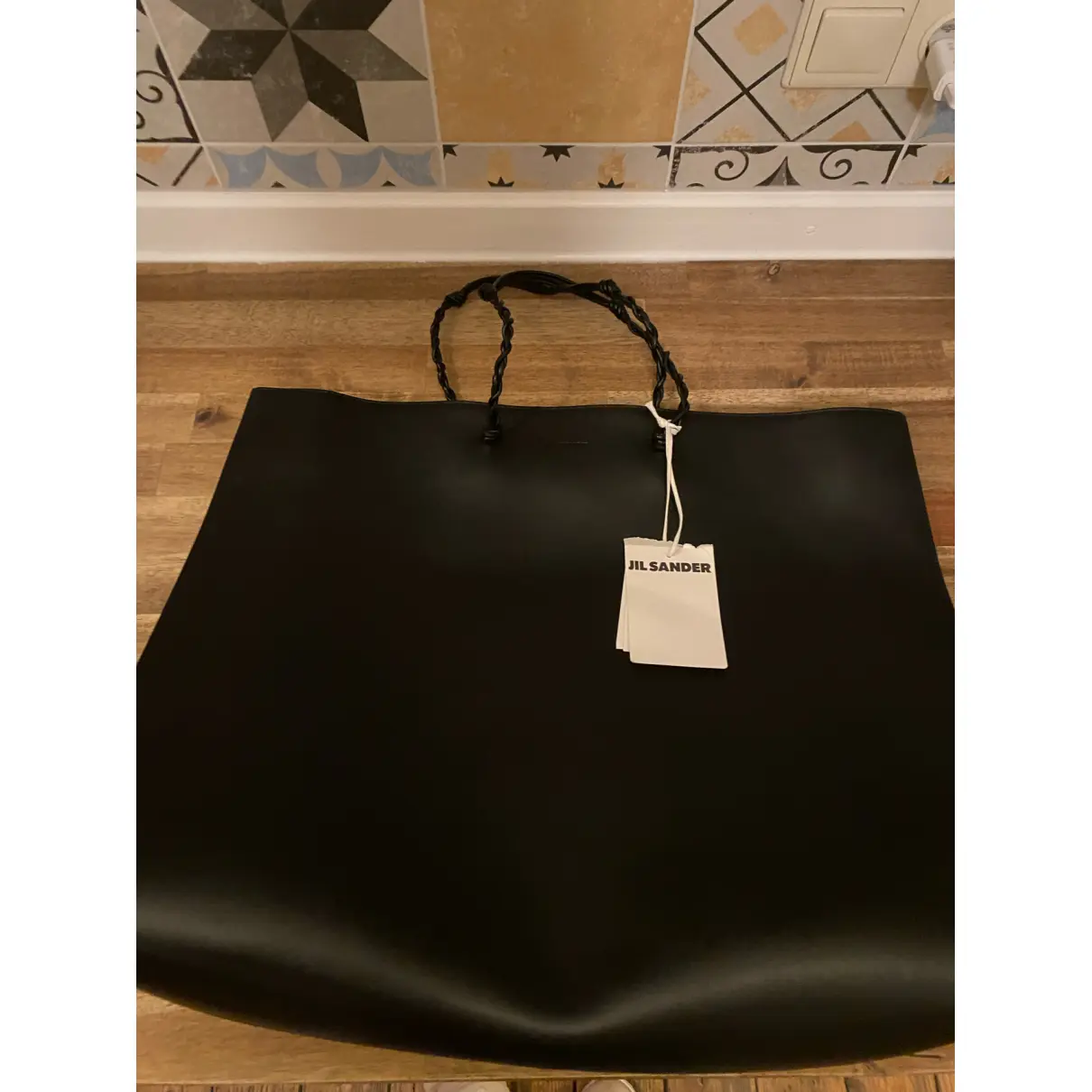 Buy Jil Sander Tangle leather handbag online
