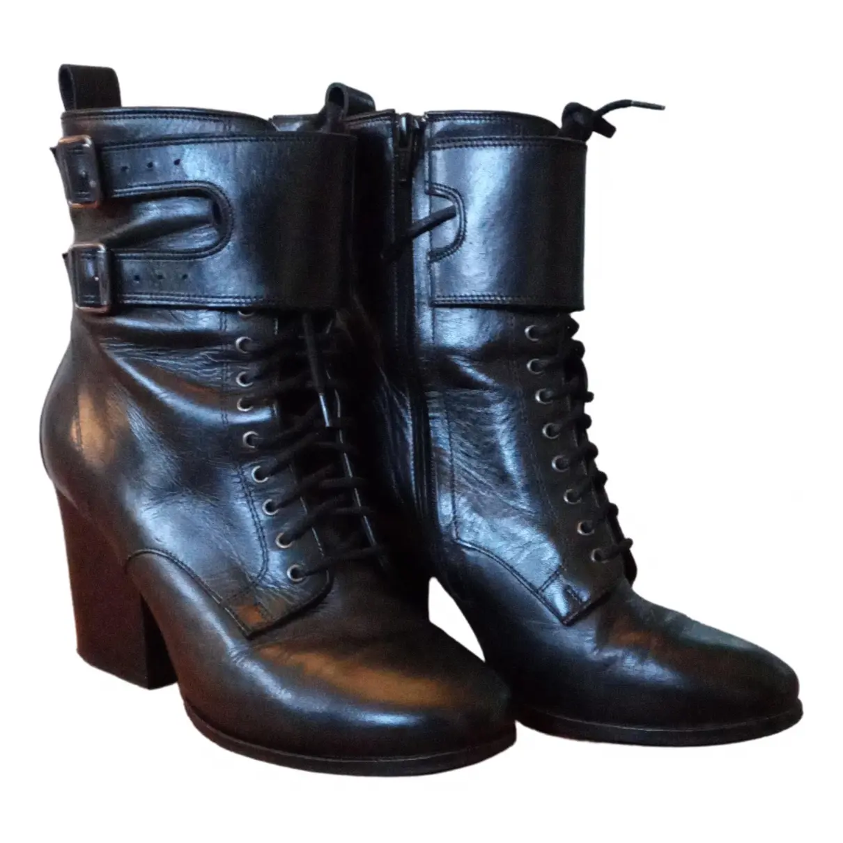 Leather lace up boots The Kooples