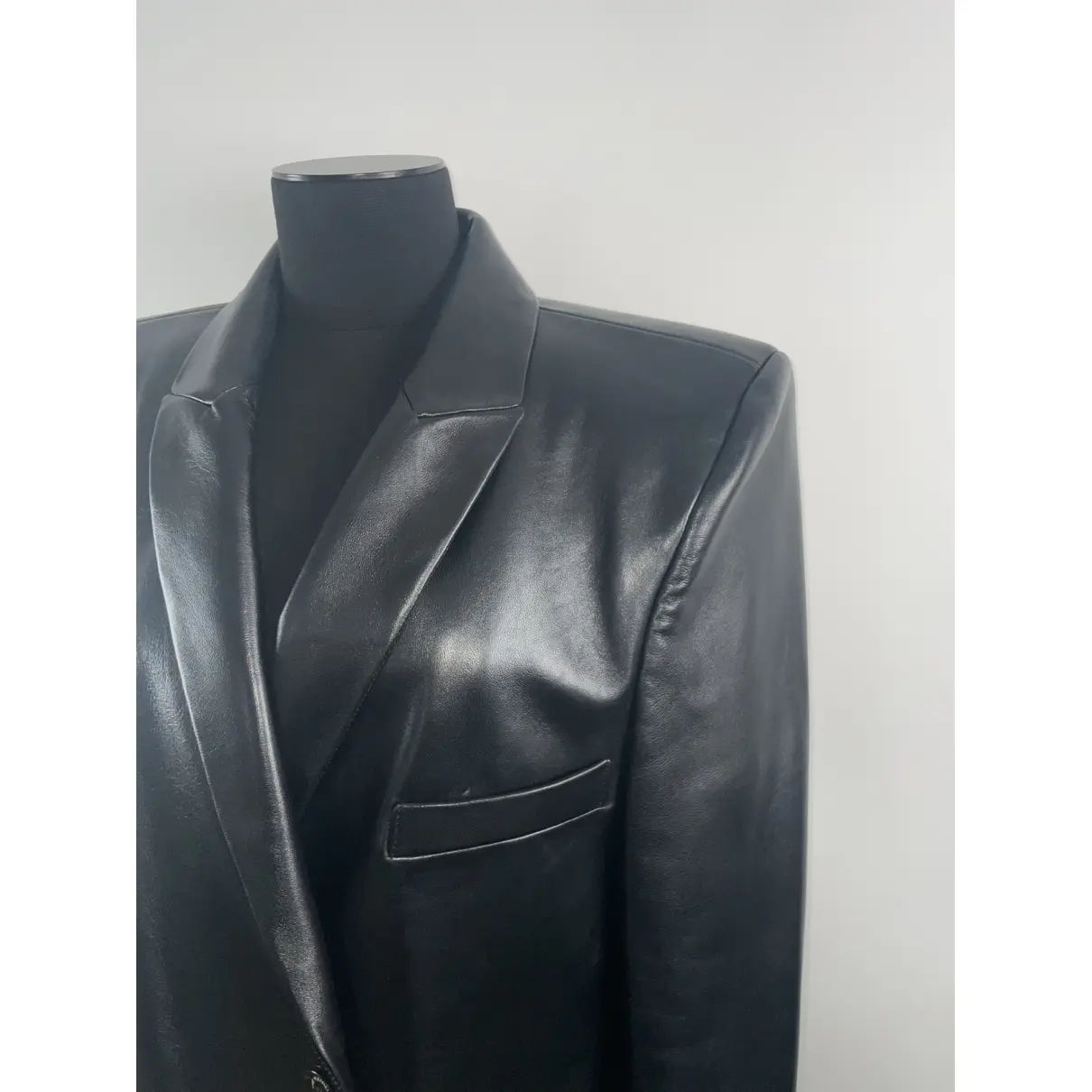 Leather suit jacket The Mannei