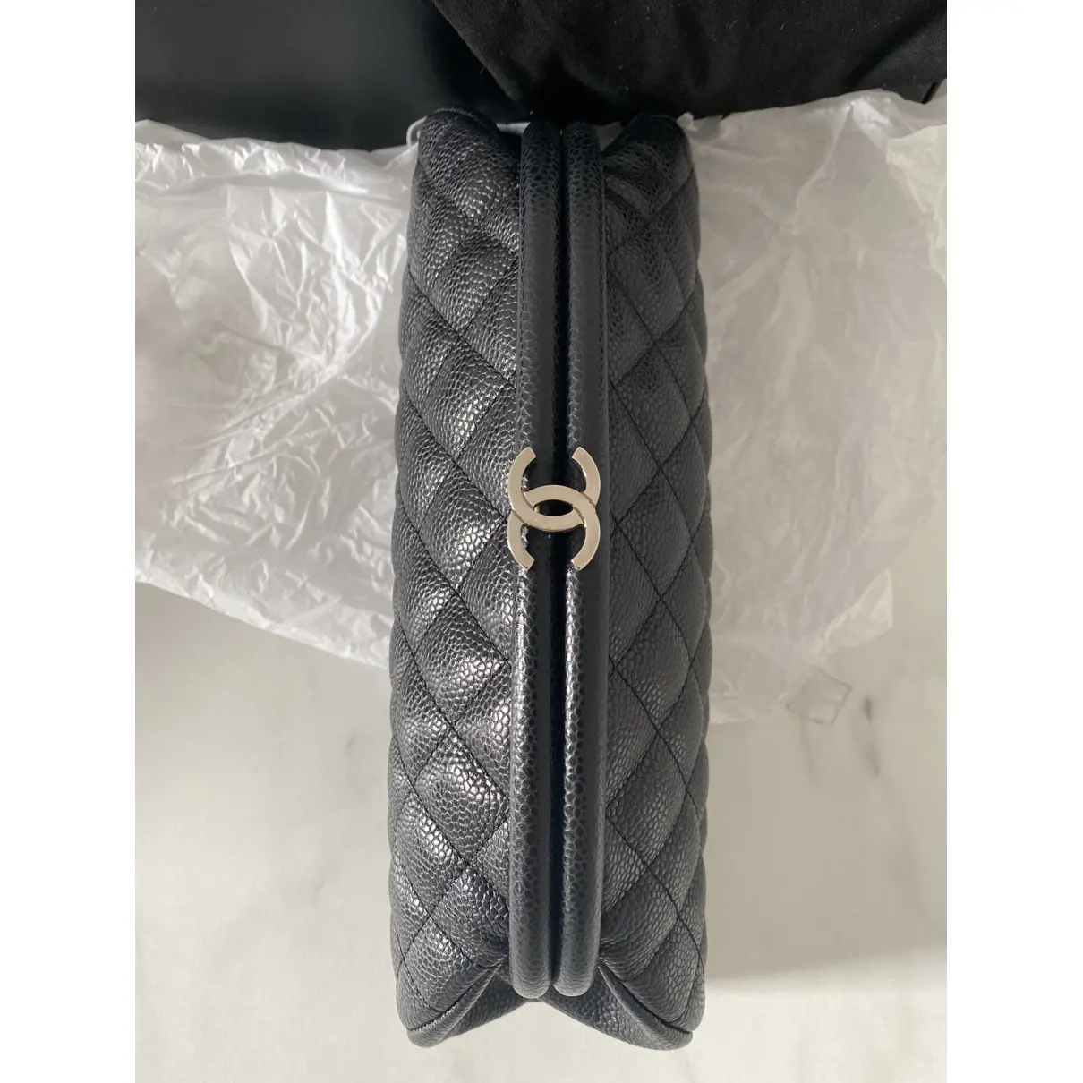 Buy Chanel Timeless/Classique leather clutch bag online - Vintage