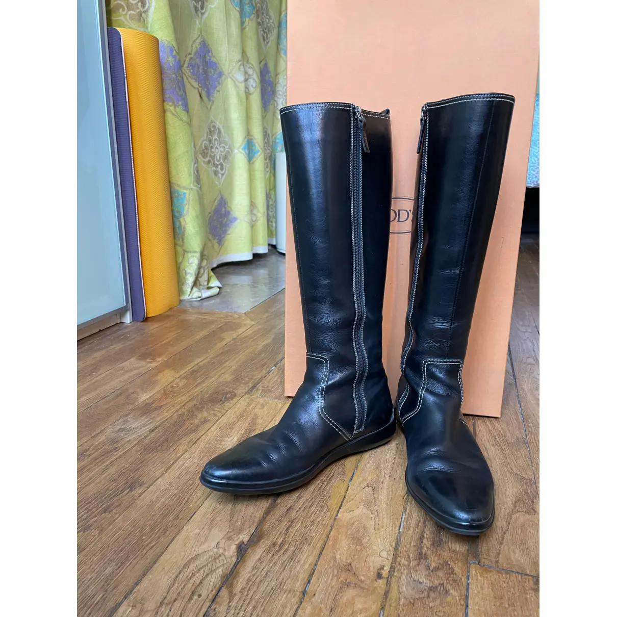 Buy Tod's Leather riding boots online