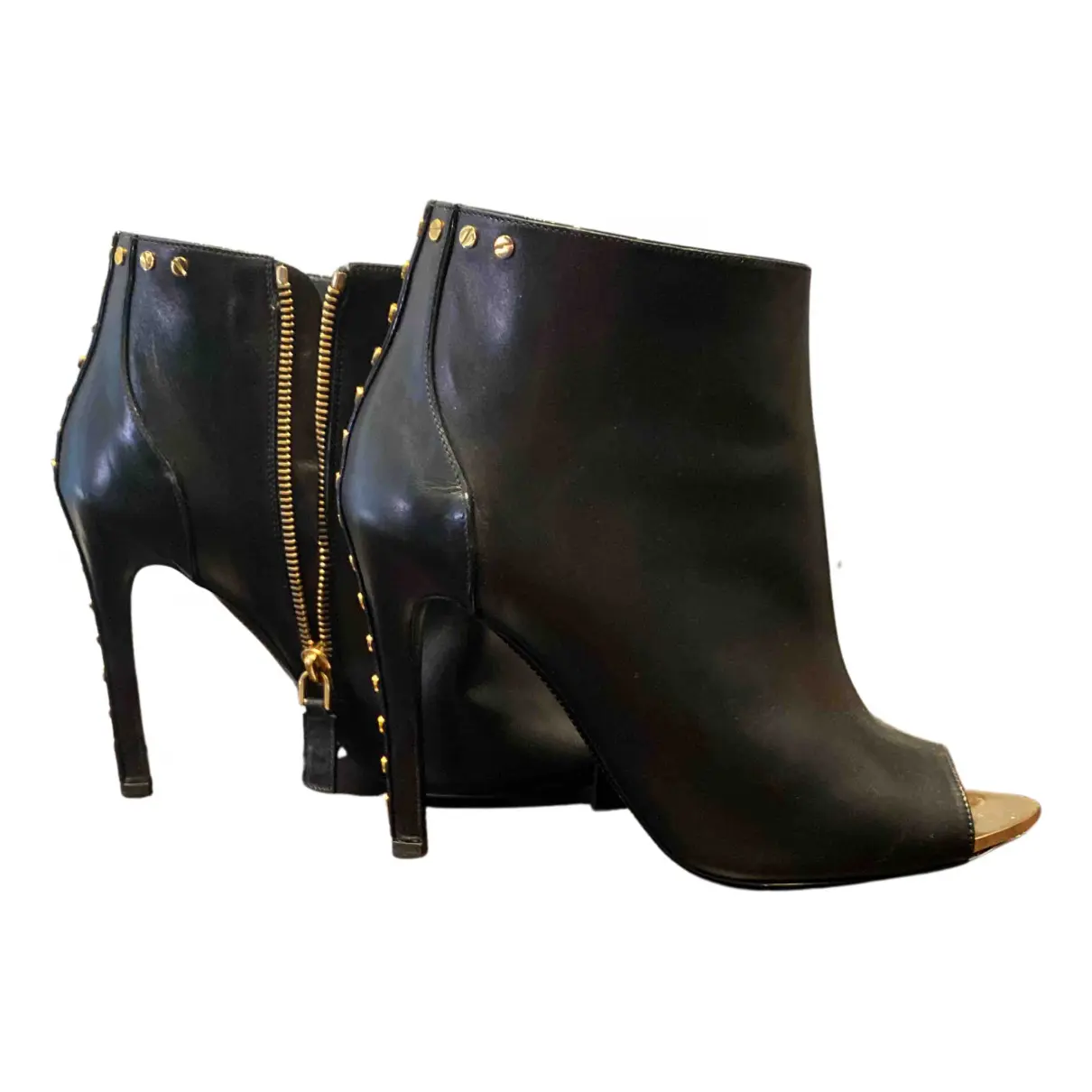 Leather buckled boots Tom Ford
