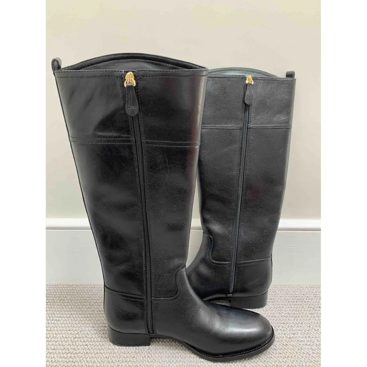 Leather riding boots Tory Burch