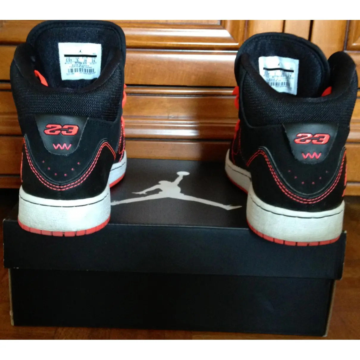 Buy Nike Black Leather Trainers Jordan online