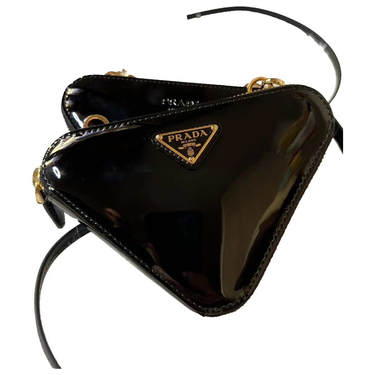 Triangle leather mini bag Prada