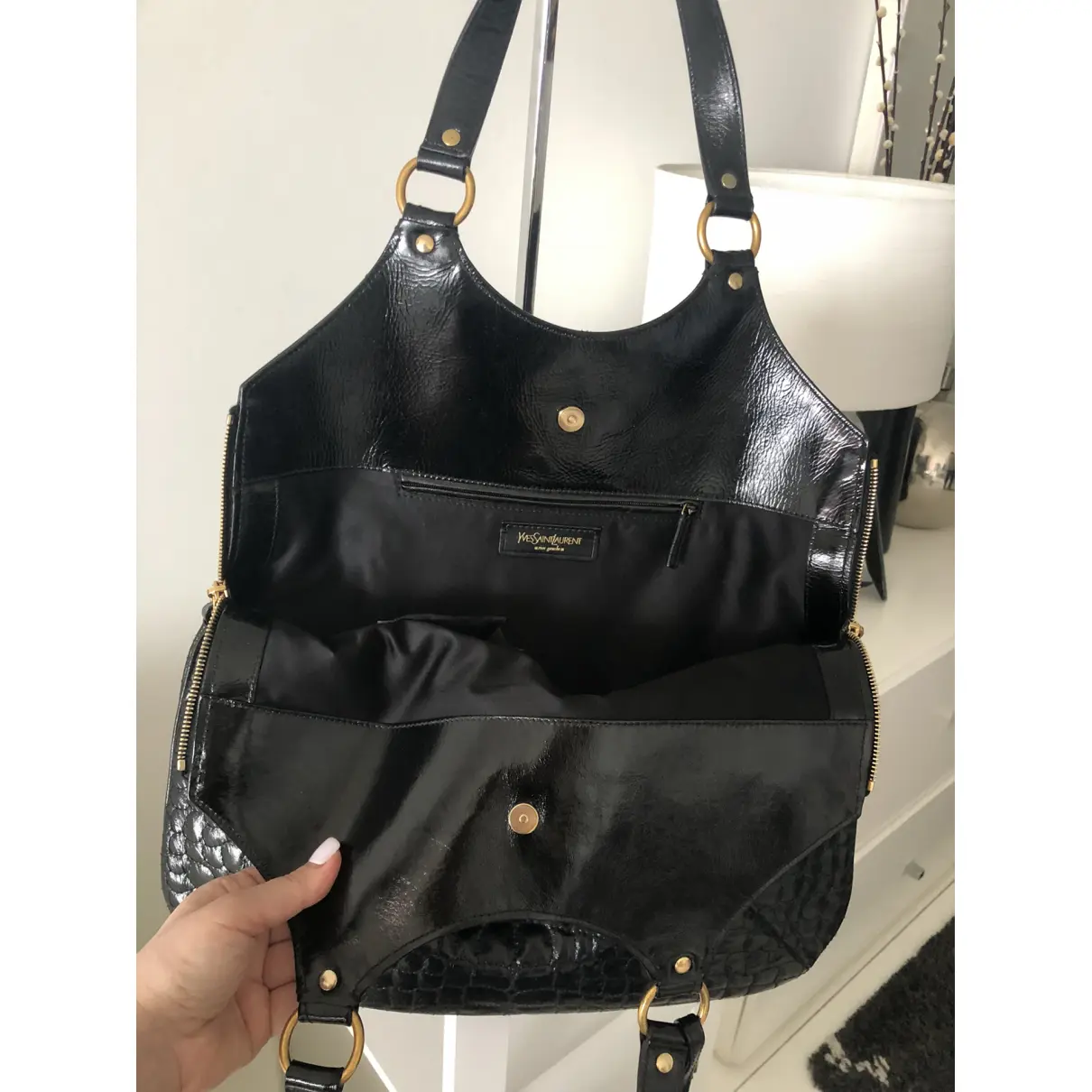 Tribute leather handbag Yves Saint Laurent - Vintage