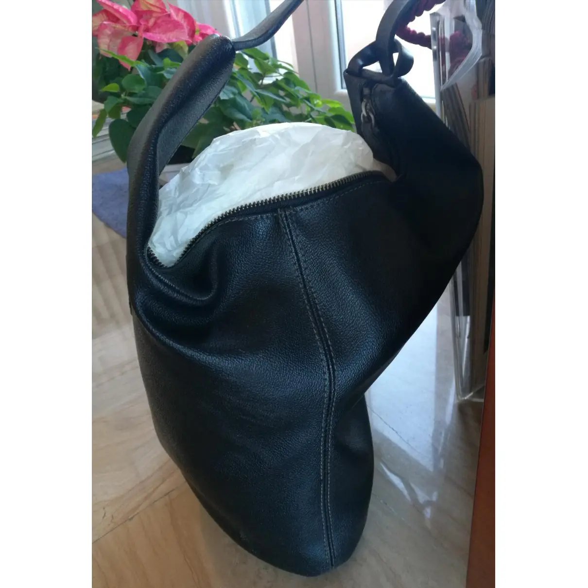 Leather backpack Trussardi - Vintage
