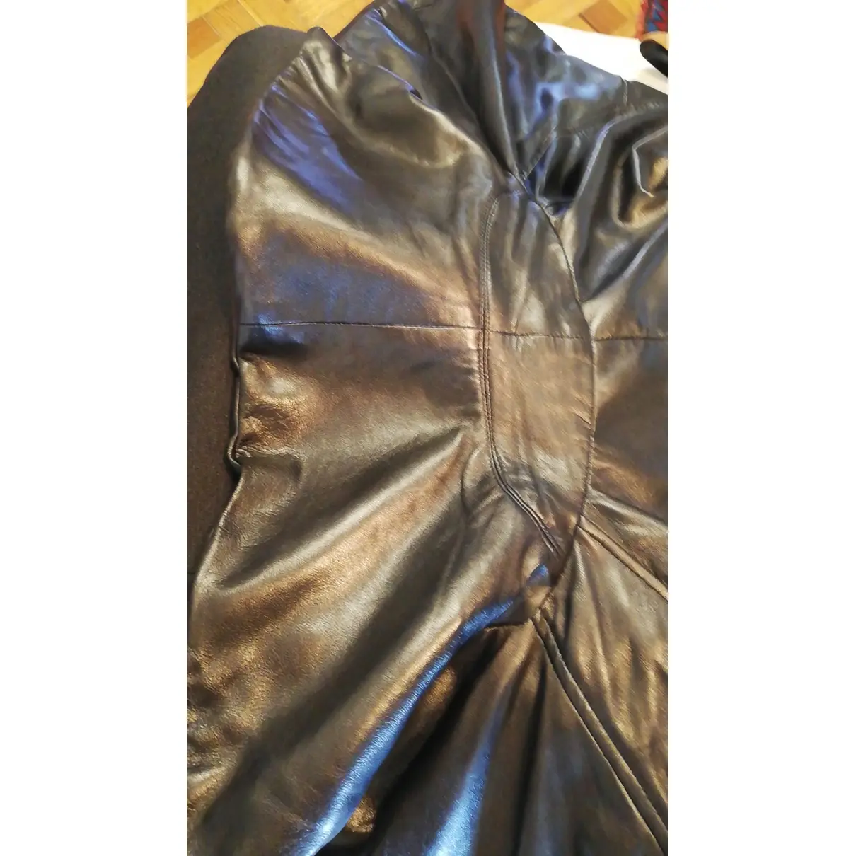 Leather coat Trussardi