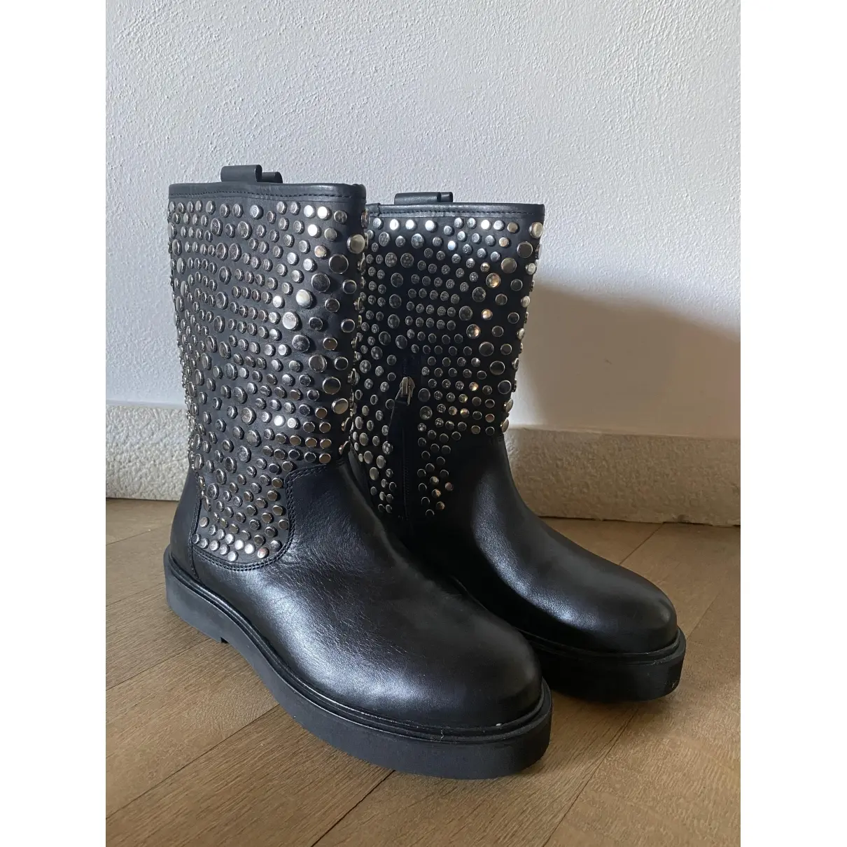 Twinset Leather biker boots for sale