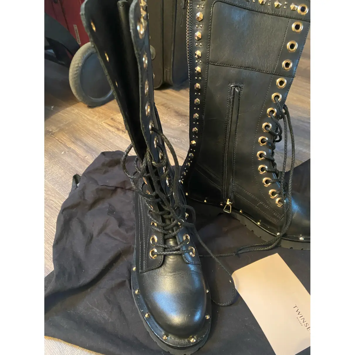 Leather boots Twinset