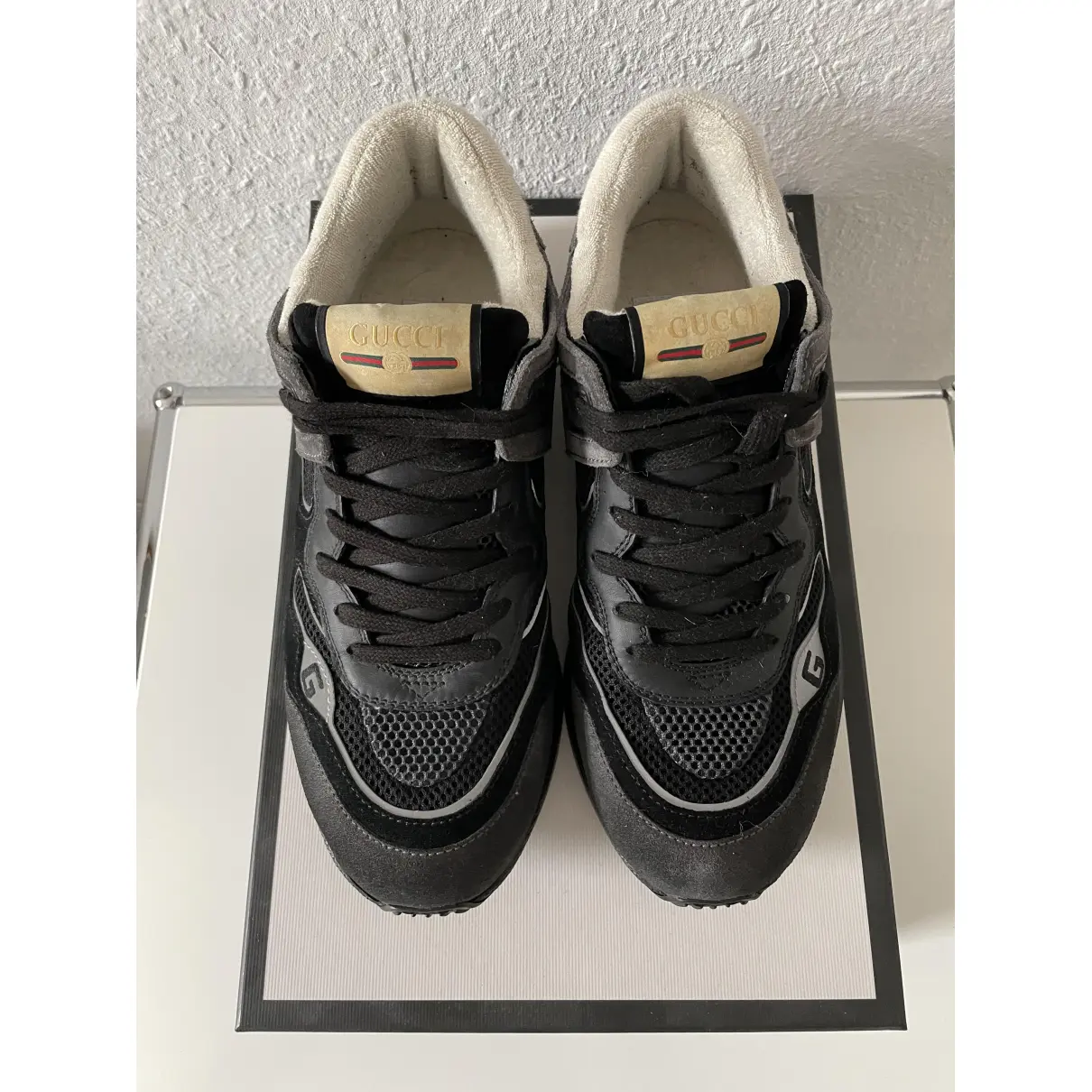 Buy Gucci Ultrapace leather low trainers online