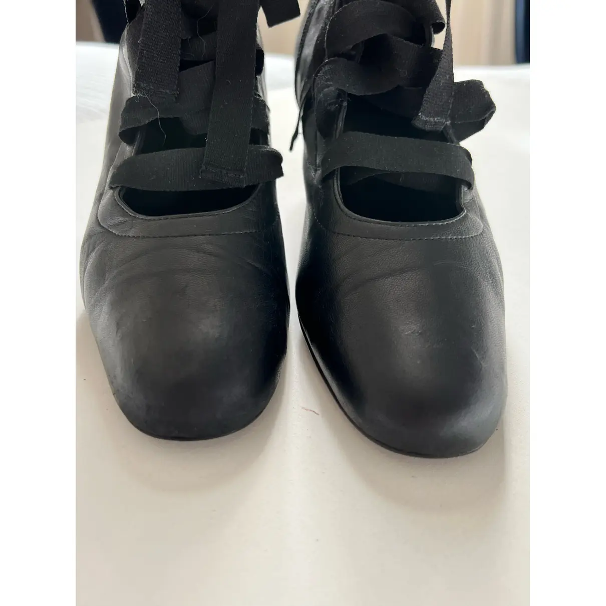 Leather ankle boots Uterque