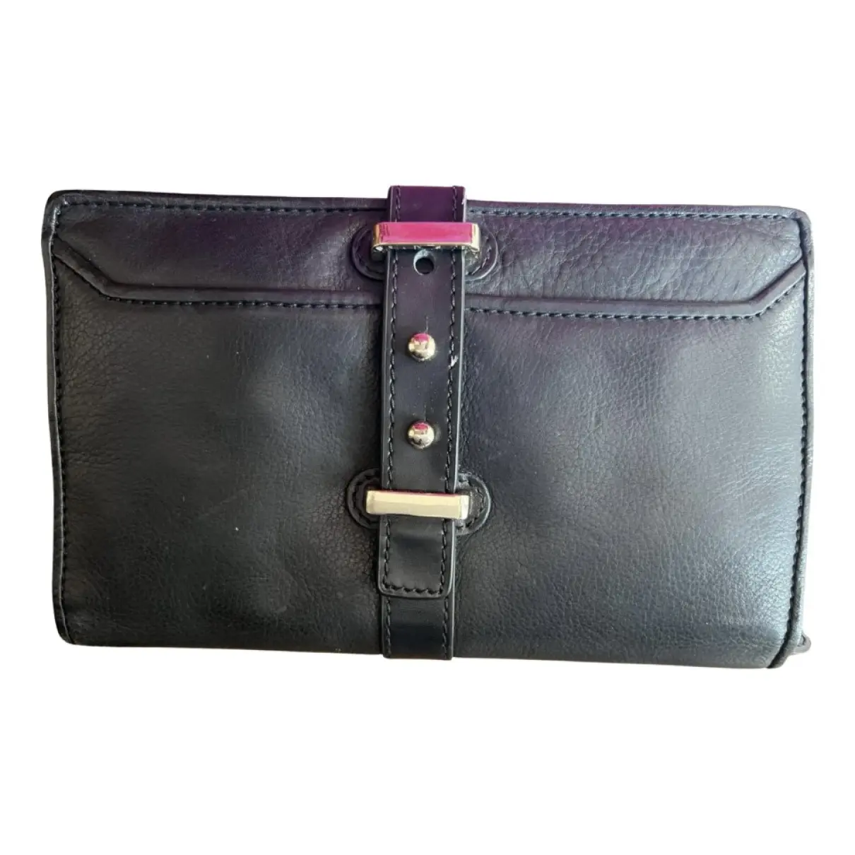 Leather clutch bag Uterque