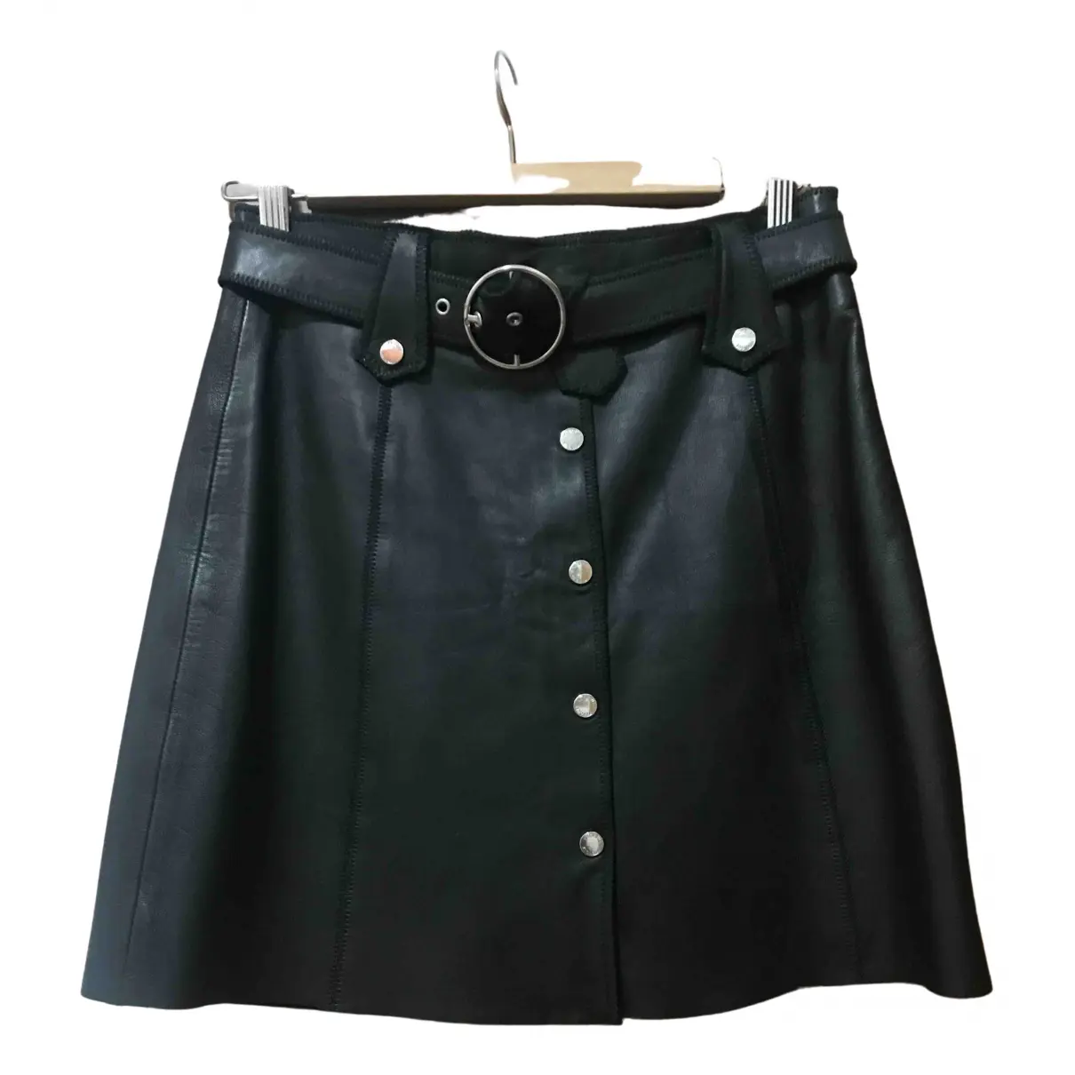 Leather mini skirt Uterque