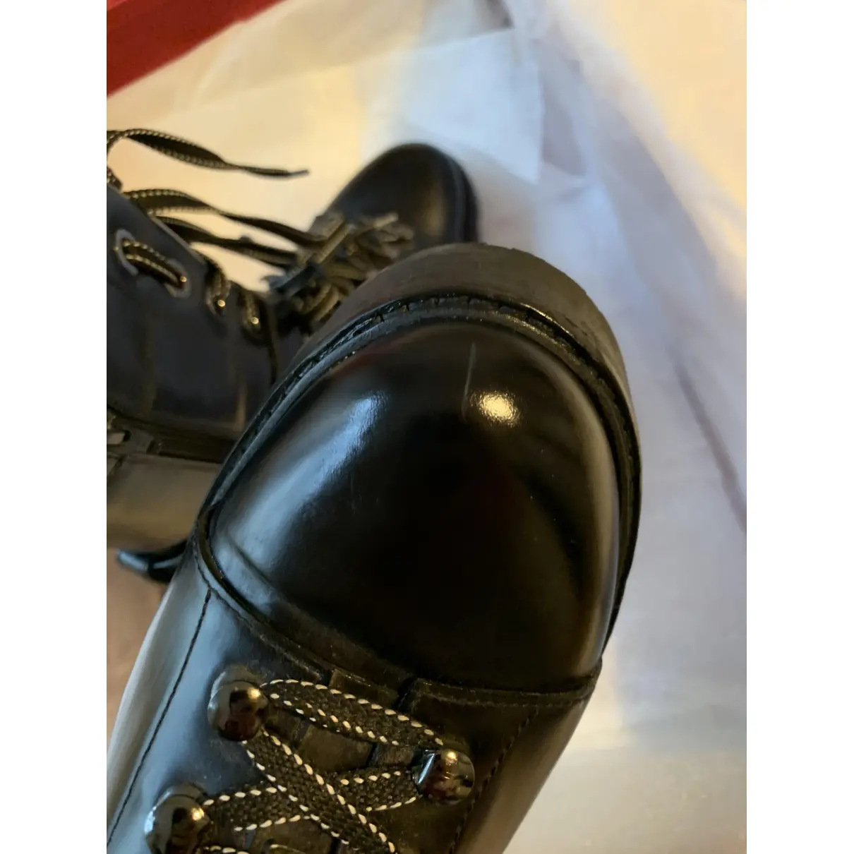 Leather lace up boots Valentino Garavani
