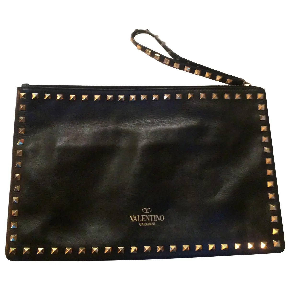 Black Leather Clutch bag Valentino Garavani