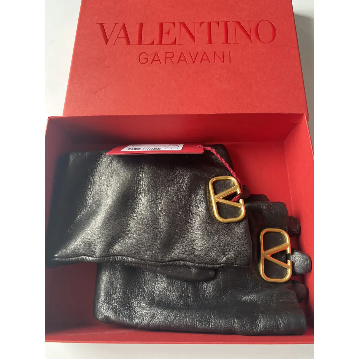 Leather long gloves Valentino Garavani