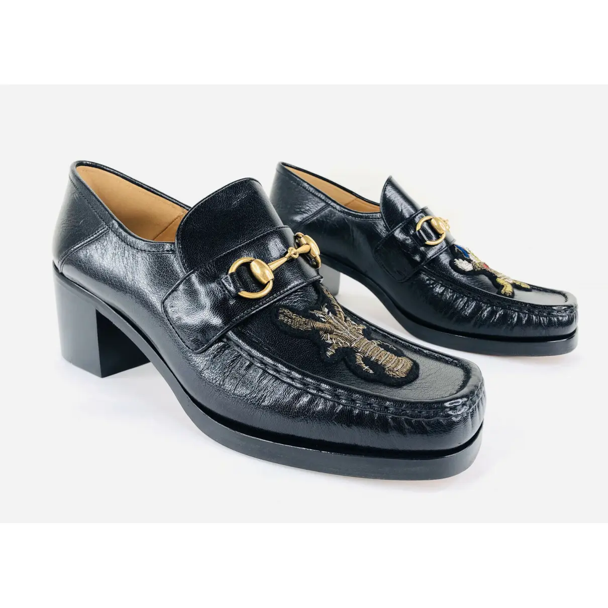 Vegas leather heels Gucci