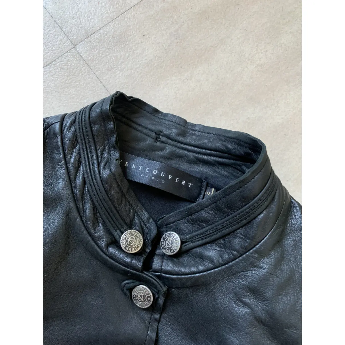 Leather biker jacket Ventcouvert