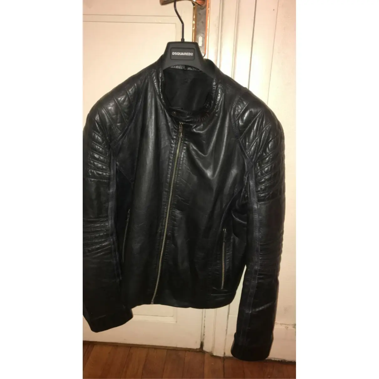 Buy Ventcouvert Leather biker jacket online - Vintage