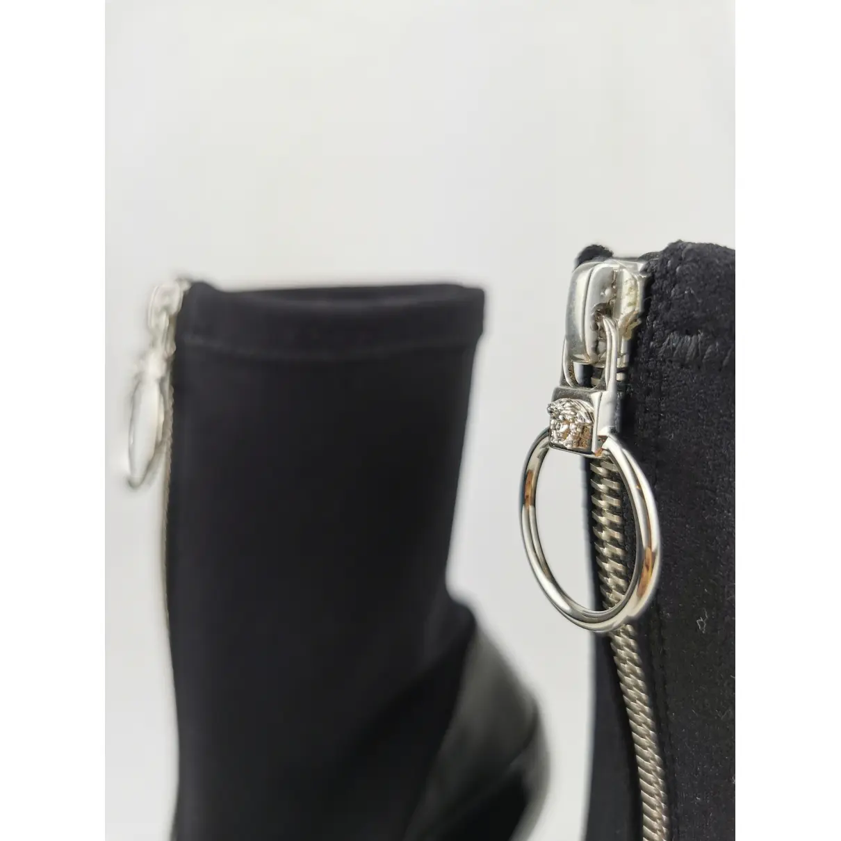 Leather ankle boots Versace