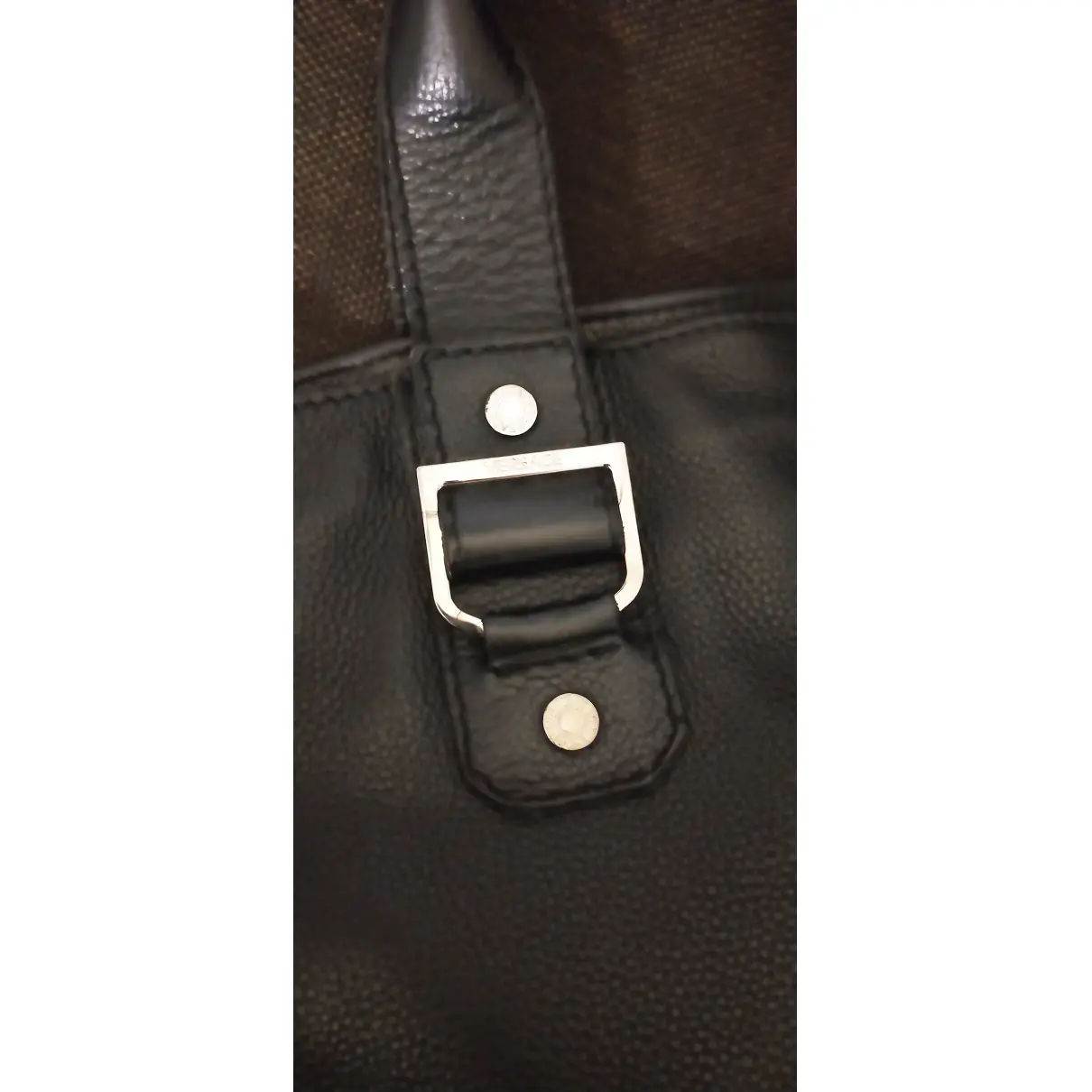Leather satchel Versace