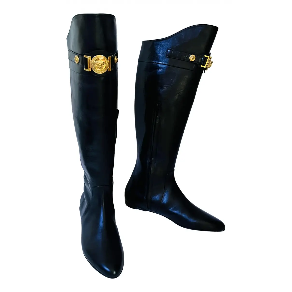 Leather boots Versace