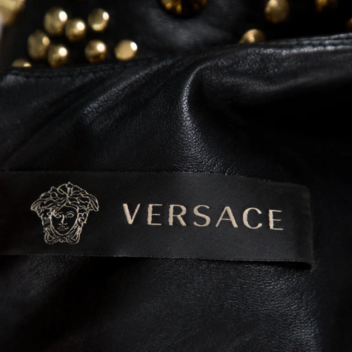 Leather dress Versace