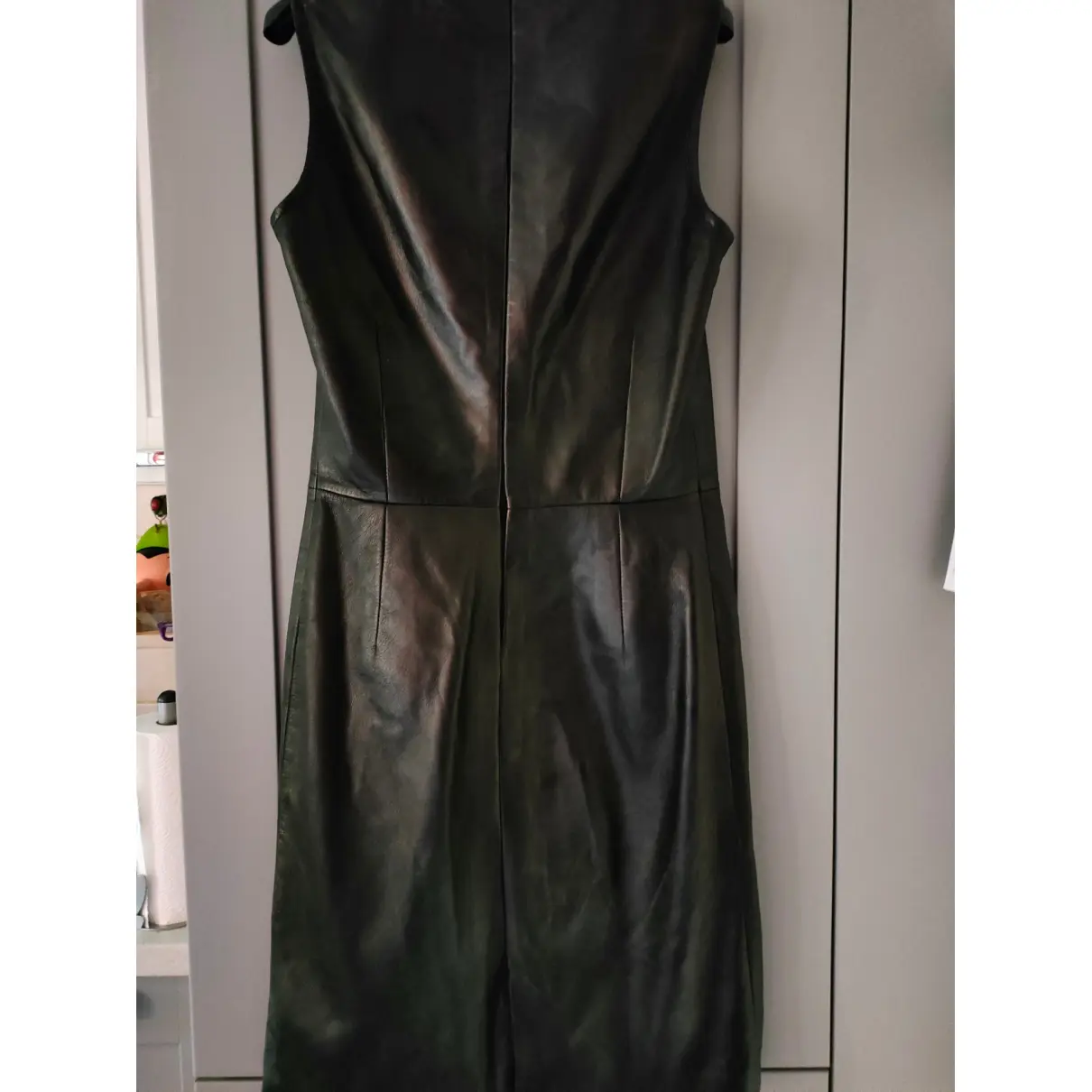 Buy Versace Leather mid-length dress online