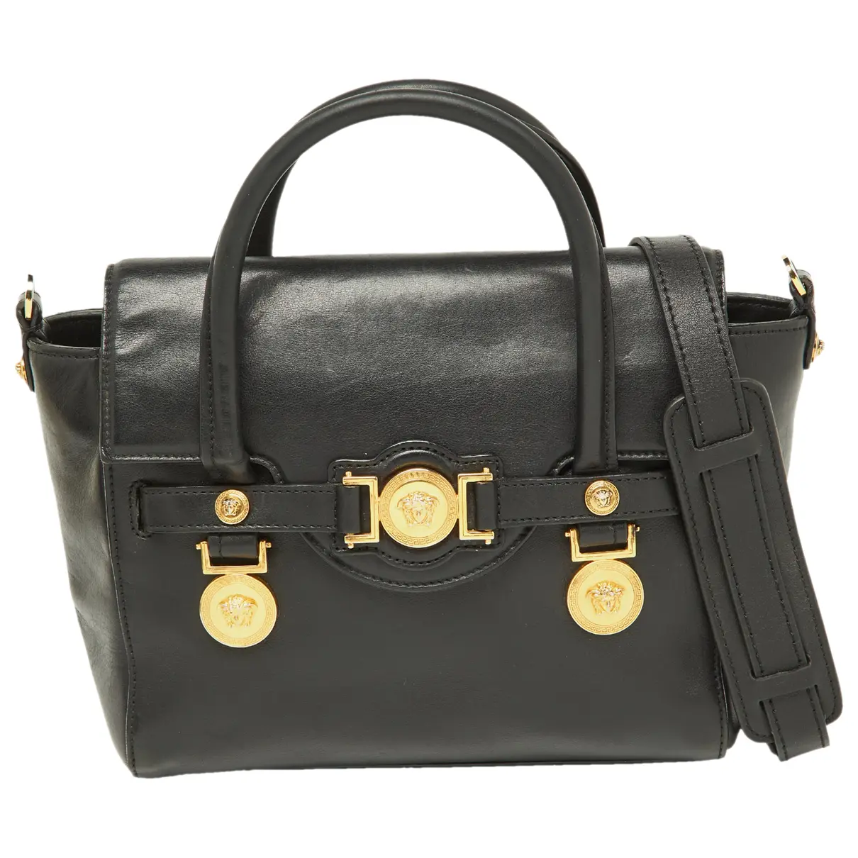 Leather tote Versace