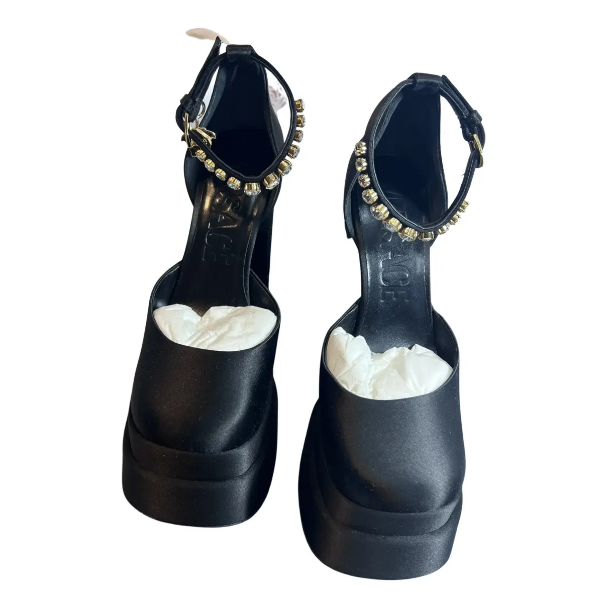 Leather heels Versace