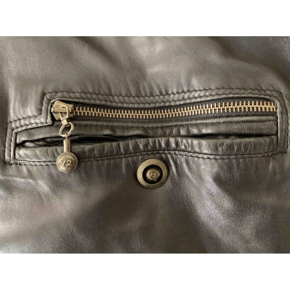 Leather jacket Versace - Vintage