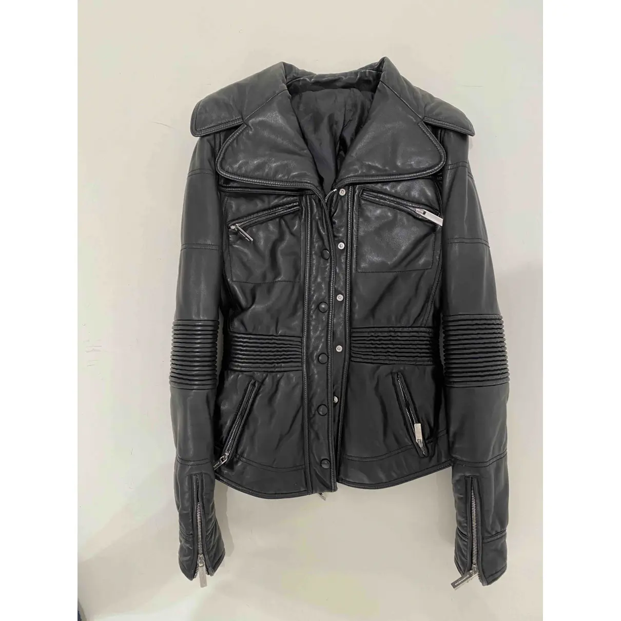 Leather short vest Versace