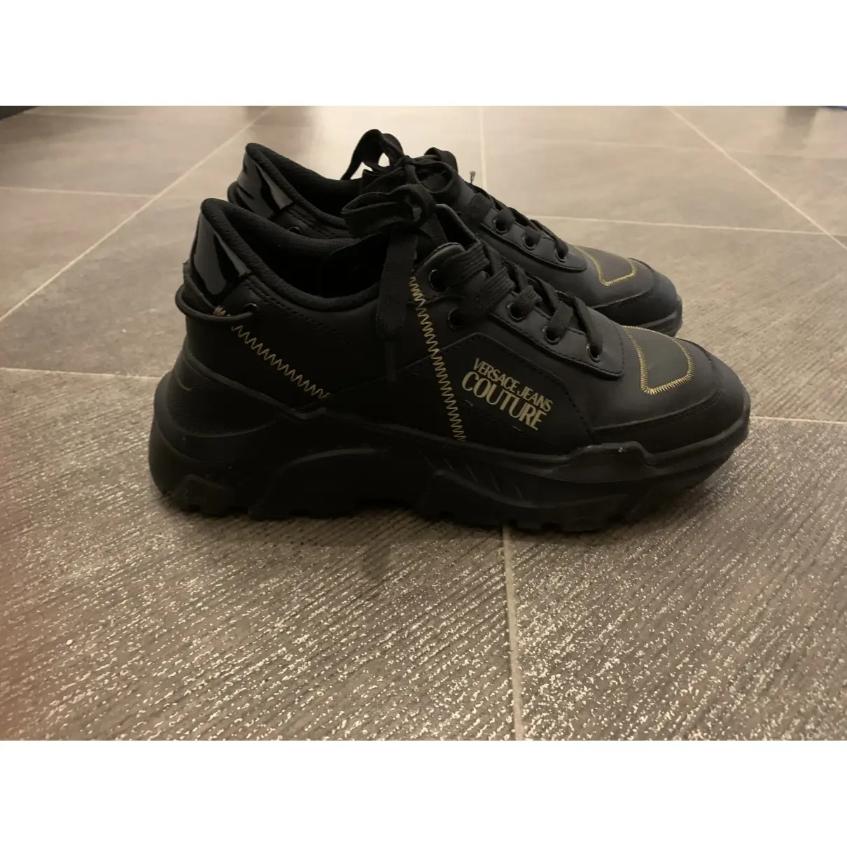 Buy Versace Jeans Couture Leather trainers online