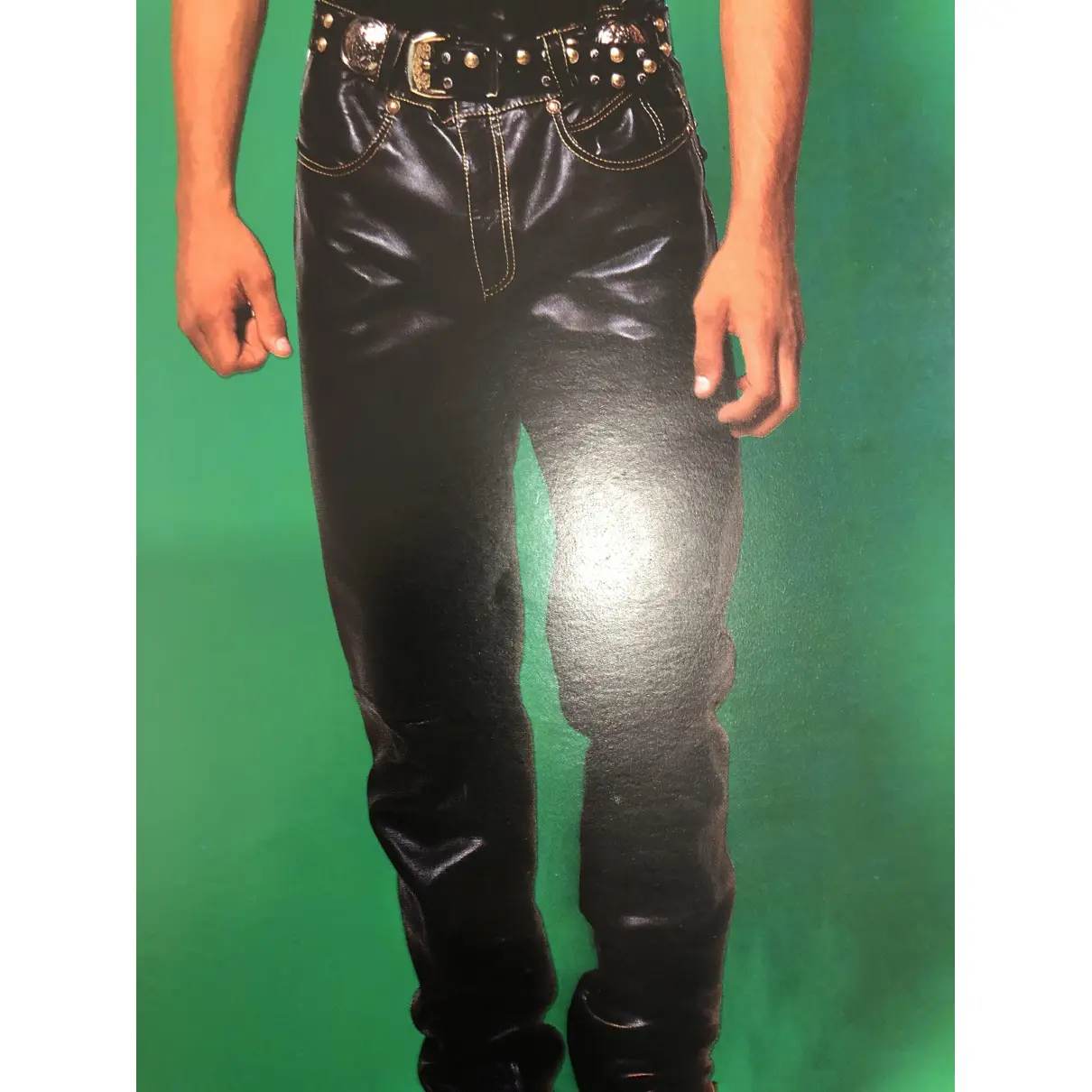 Leather trousers Versace Jeans Couture