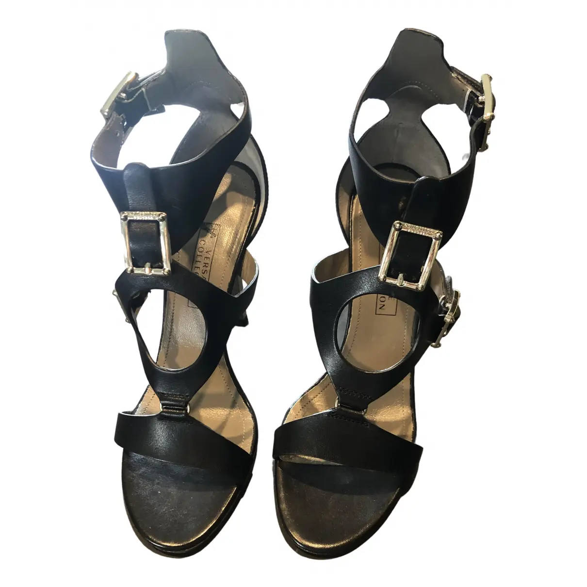Leather sandals Versace