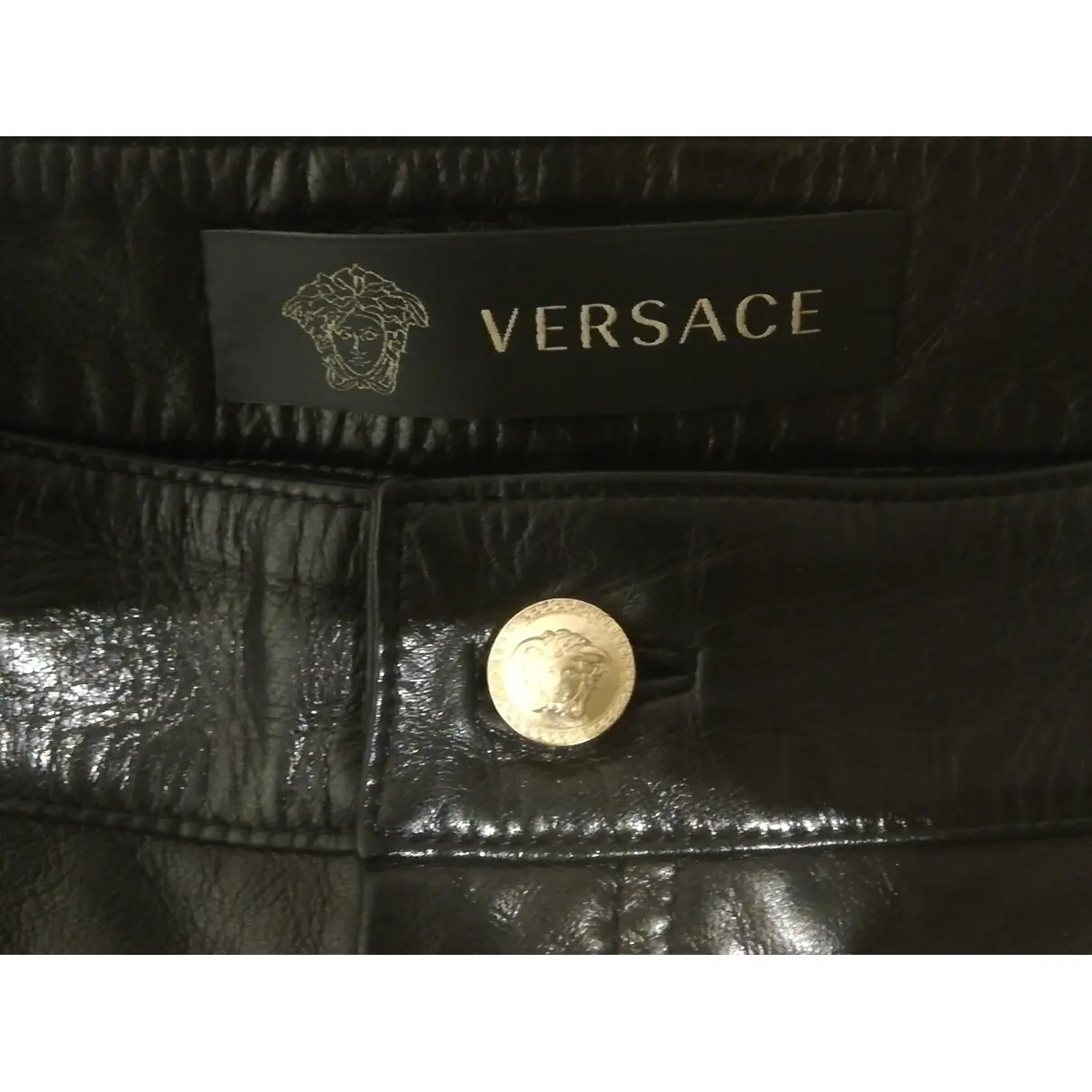 Leather trousers Versace