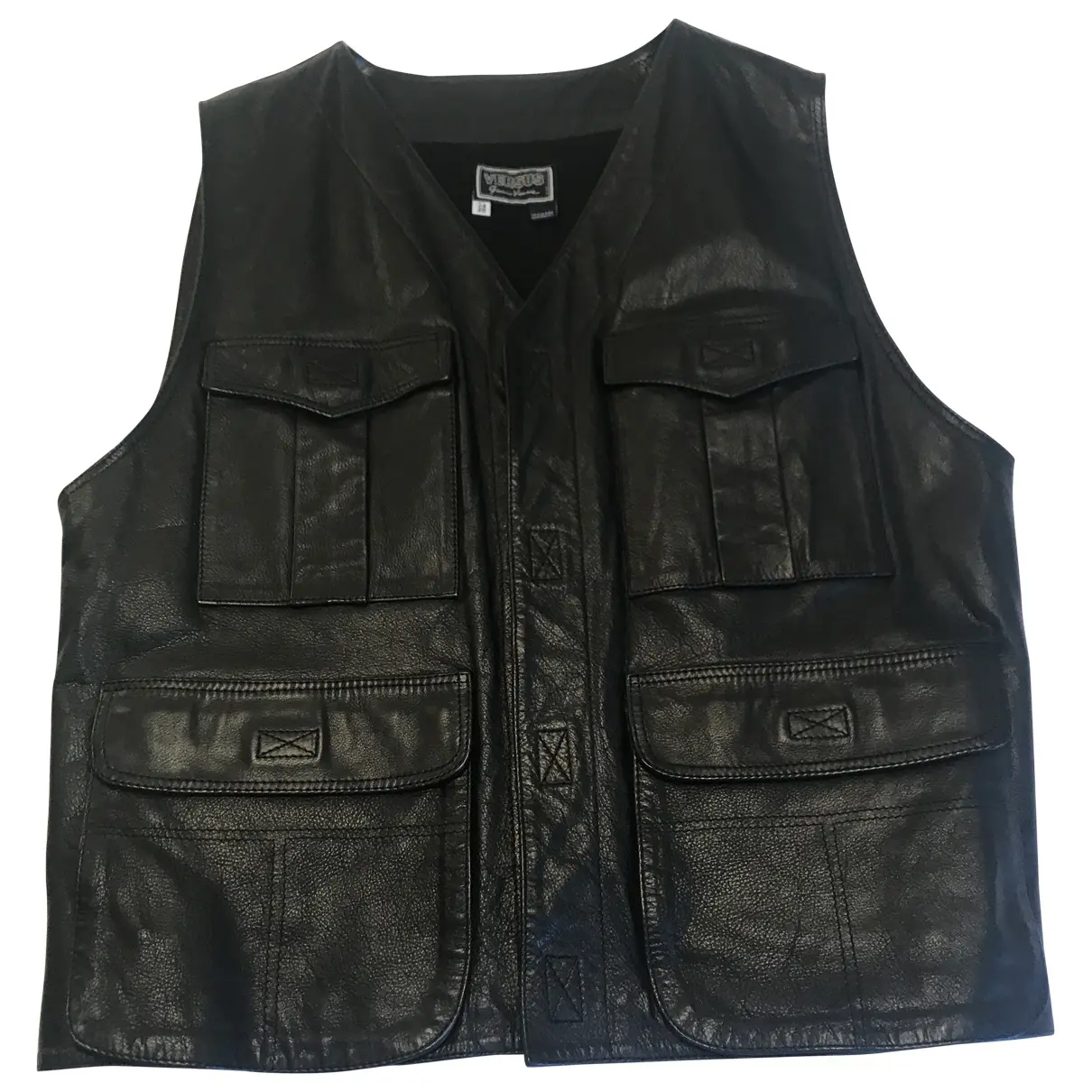 Leather vest Versus - Vintage