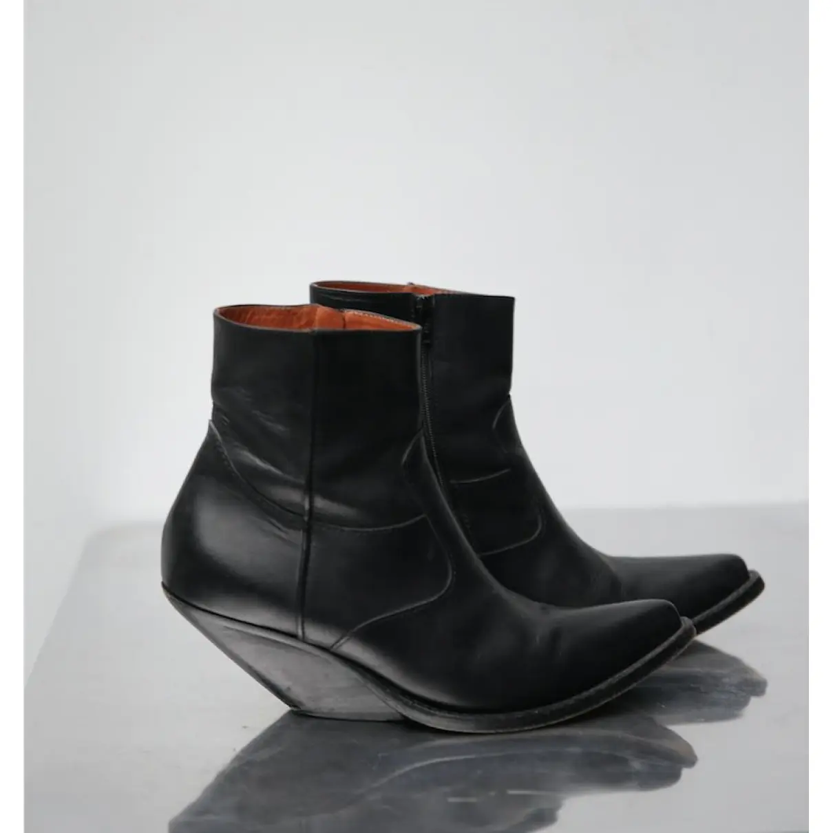Buy Vetements Leather ankle boots online