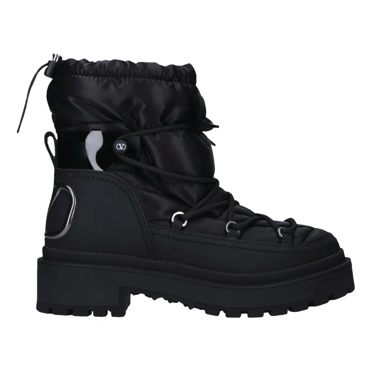 VLogo leather snow boots
