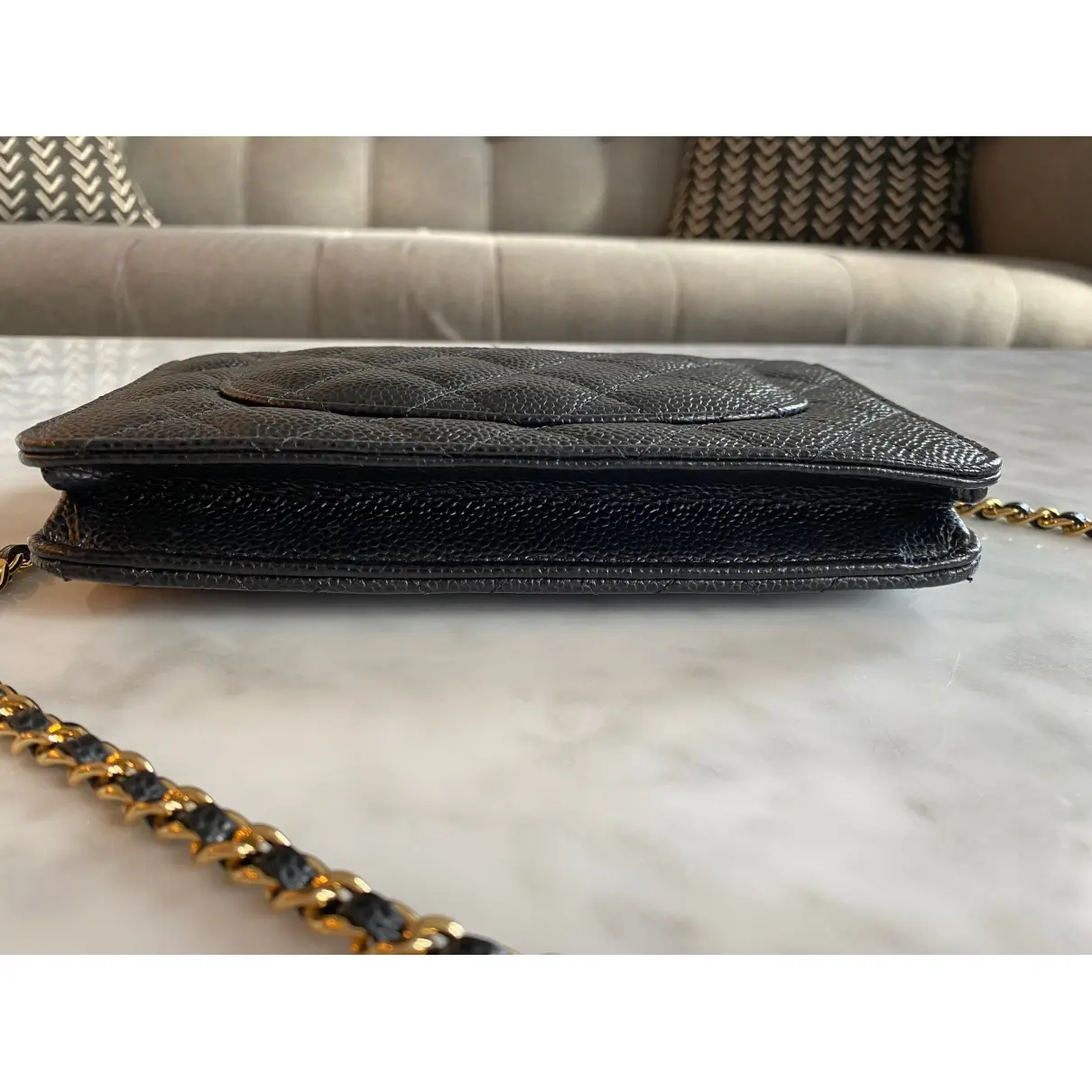 Wallet on Chain leather bag Chanel