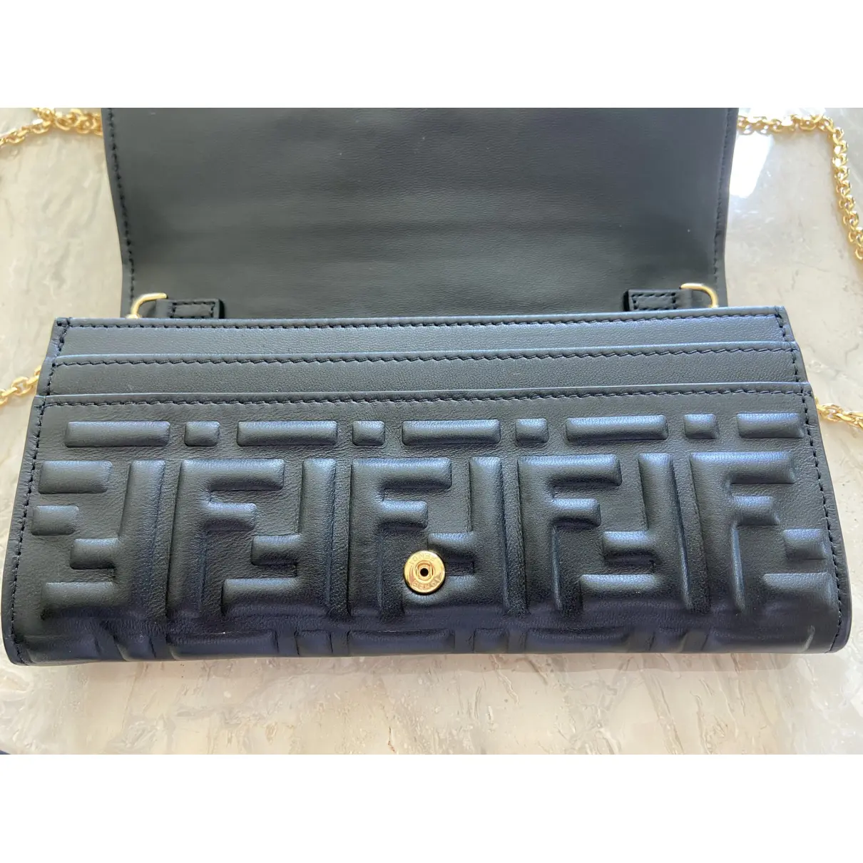 Wallet On Chain leather crossbody bag Fendi