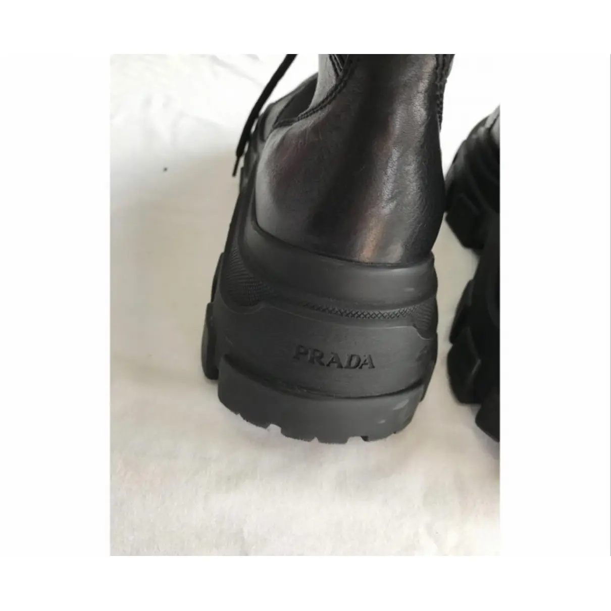 Wheel Boot leather boots Prada