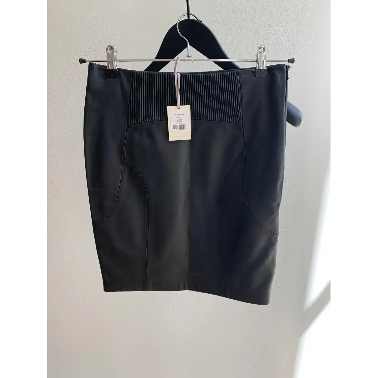 Buy Whistles Leather mini skirt online