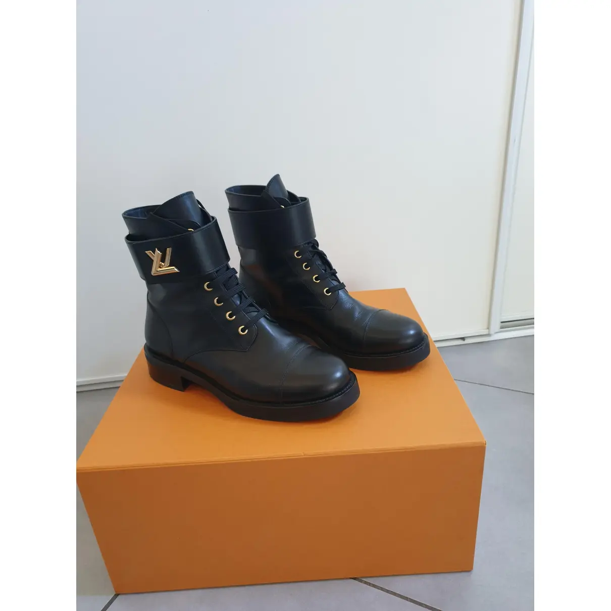 Buy Louis Vuitton Wonderland leather lace up boots online